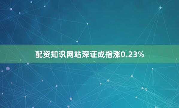 配资知识网站深证成指涨0.23%